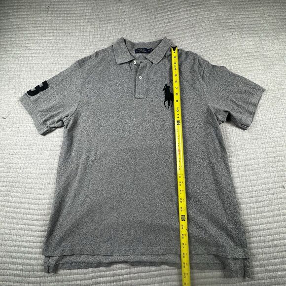 Polo Ralph Lauren Big Pony Polo Men 1XB Gray Patch #3 Short Sleeve Stretch - Picture 2 of 10